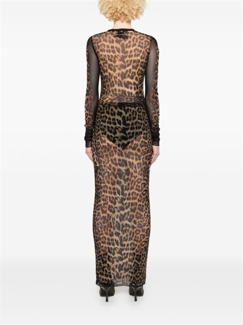 Abito lungo con stampa leopardata JEAN PAUL GAULTIER | 2431FRO279PT56568606200